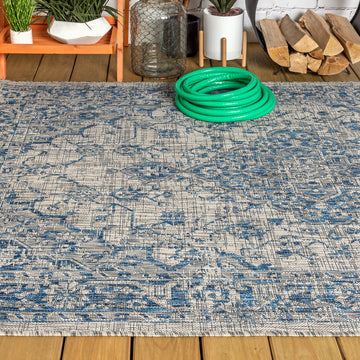 Rozetta Boho Medallion Textured Weave Indoor/outdoor Area Rug